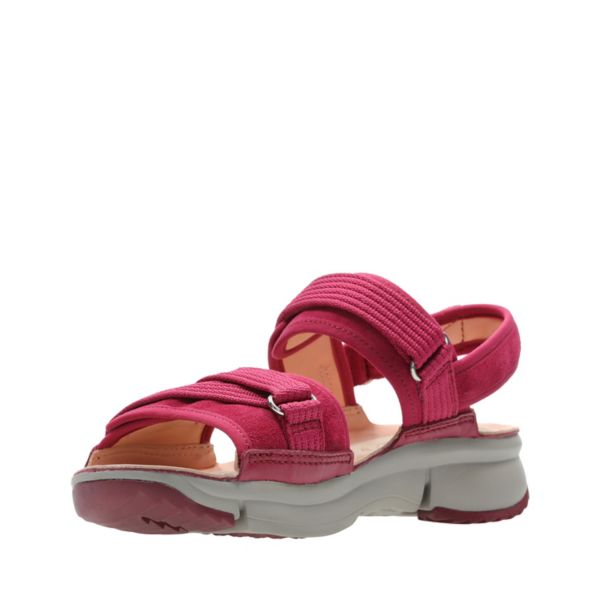 Clarks Womens Tri Walk Sandals Berry Combi | CA-5879613